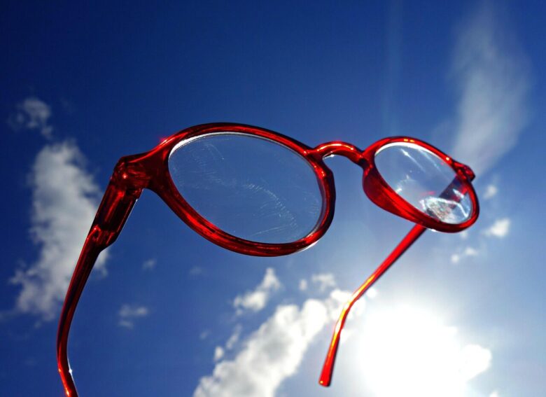 spectacles, glasses, eyewear, vision, eyesight, optical, sky, nature, clouds, sunlight, blue glasses, blue vision